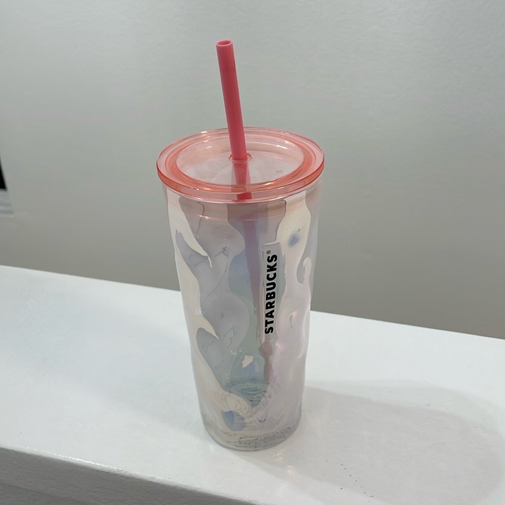 Starbucks Mottles Milky luster iridescent wavy tumbler